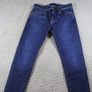 Uniqlo Womens Sz 6 Mid Rise Straight Leg Blue Jeans